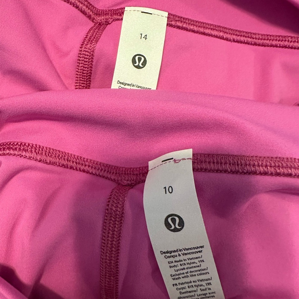 Lululemon‎ Align High Rise Tights in Pow Pink Tone color Sz 14